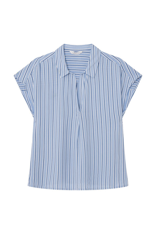 Springfield Blusa polera estampada natural