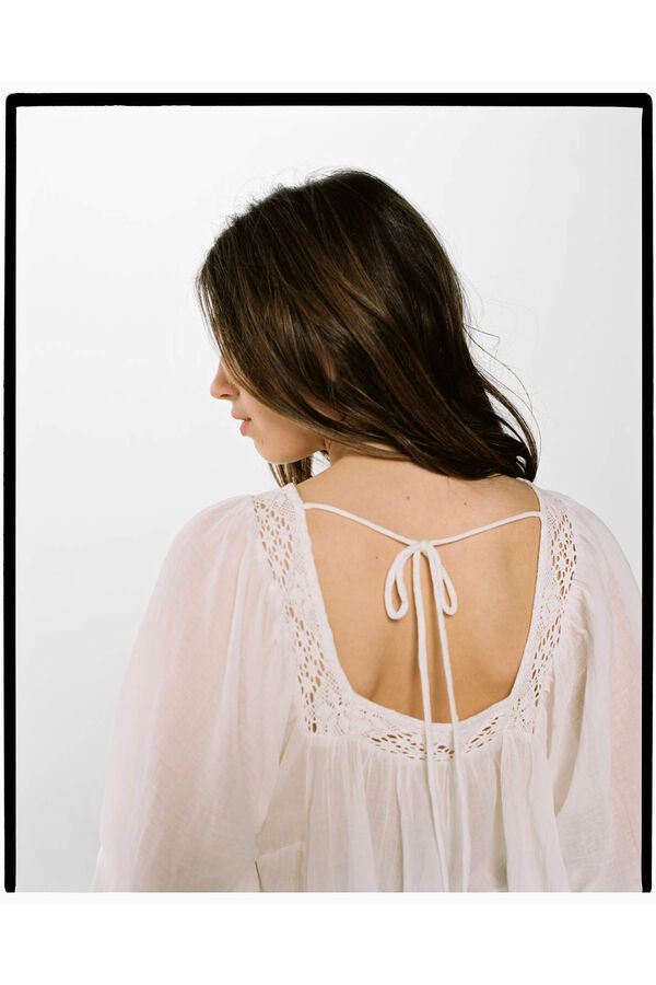 High Spirits Vestido Bambula  blanco