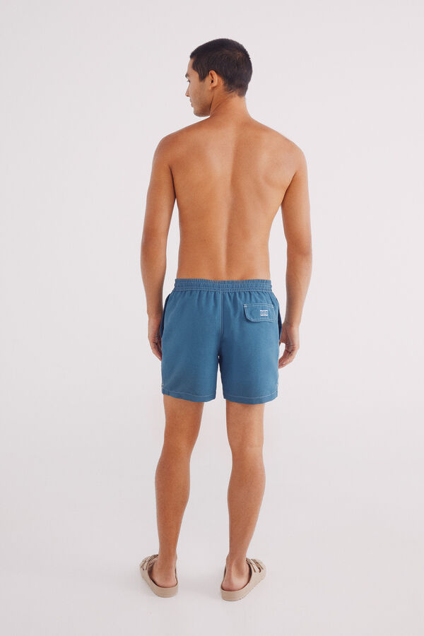 Springfield Bañador liso contrastes azul