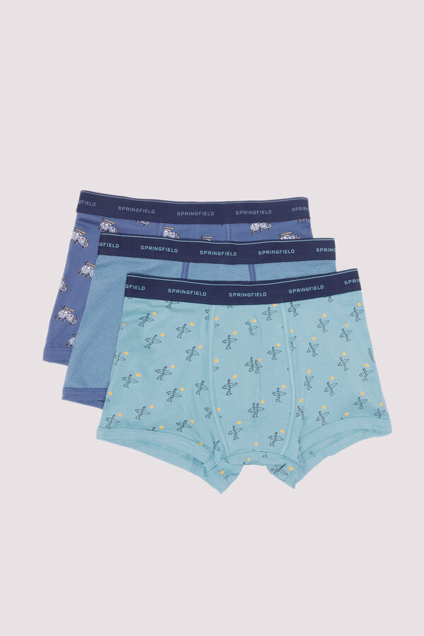 Springfield Pack 3 bóxeres surf verde