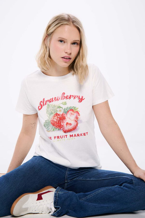 Springfield Playera gráfica frutas natural