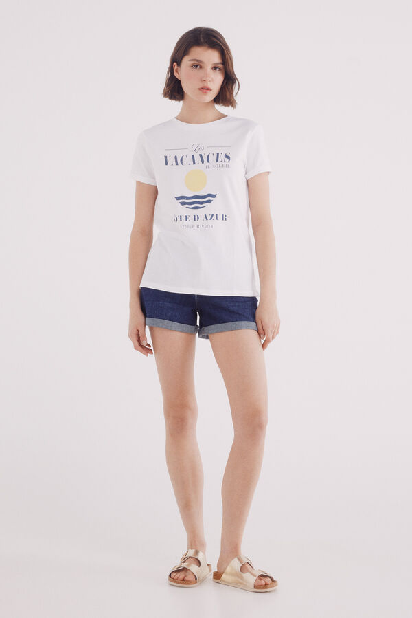Springfield Playera "Vacances Côte d´Azur" natural