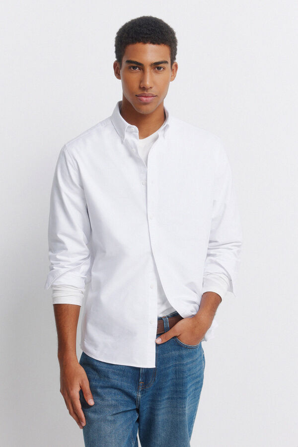 Springfield Camisa oxford sin arrugas natural