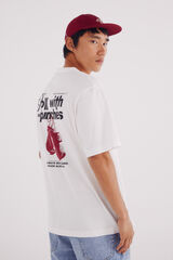 Springfield Camiseta roll with de punches marfil