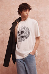 Springfield Camiseta Skull mex grey marfil