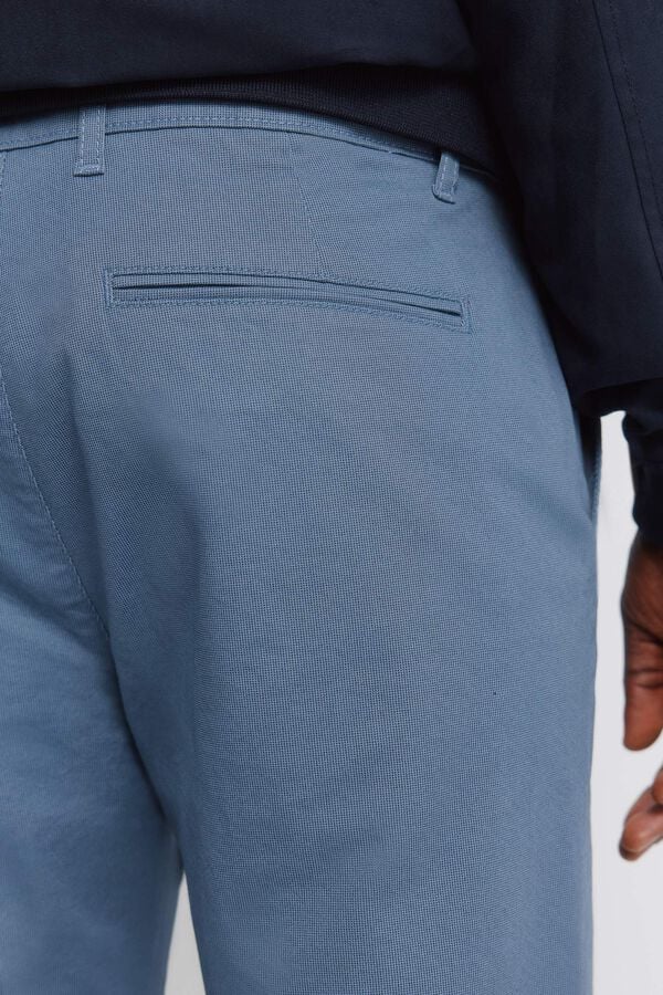 Springfield Pantal&oacute;n microestampado slim fit azul