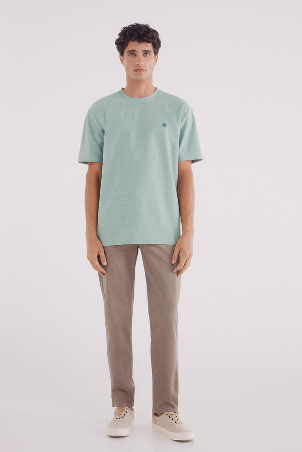 Springfield Playera piqué oxford verde