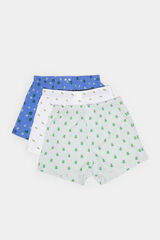 Springfield Pack 3 calzoncillos tela popelín estampados azul