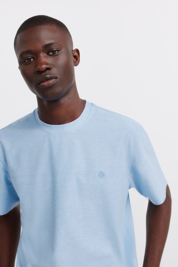 Springfield Playera de oxford azul