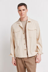 Springfield Sobrecamisa de corte holgado beige