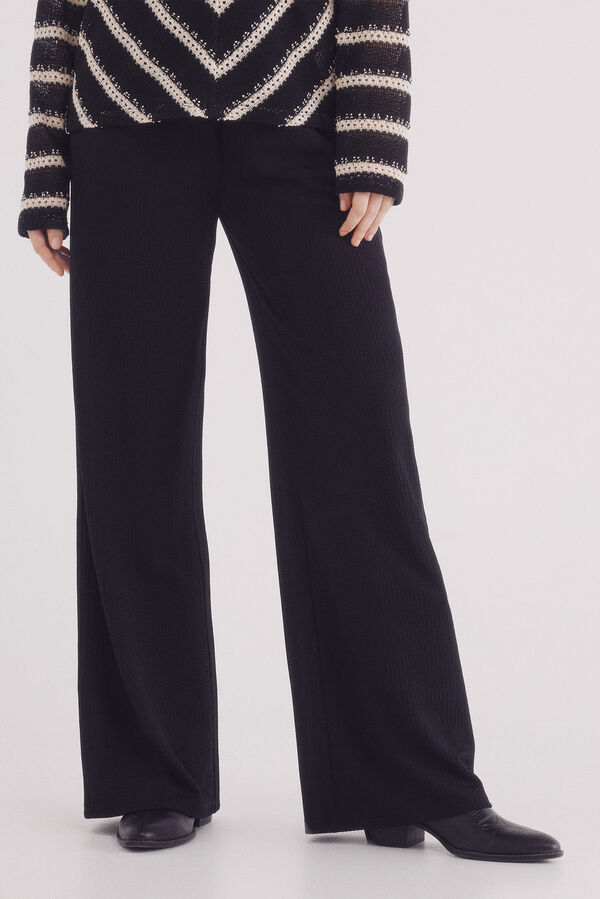 Springfield Pantalón jogger estructura negro