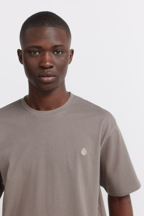 Springfield Camiseta b&aacute;sica logo Springfield caf&eacute;