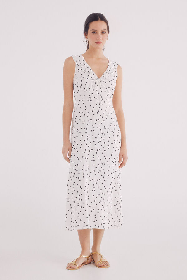 Springfield Vestido midi puntos estampado