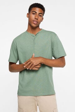 Springfield Camiseta cuello panadero verde