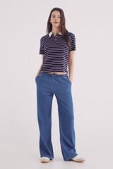 Springfield Pantalón jogger denim azul