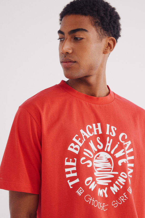 Springfield Camiseta beach calling rojo