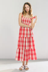 High Spirits Vestido de cuadros vichy rojo