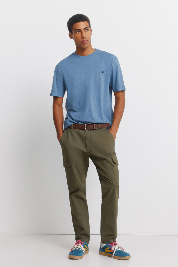 Springfield Playera b&aacute;sica de viscosa azul