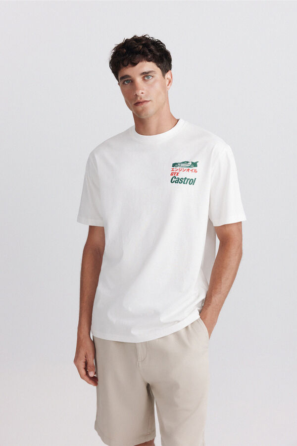 Springfield Playera Castrol Gtx marfil
