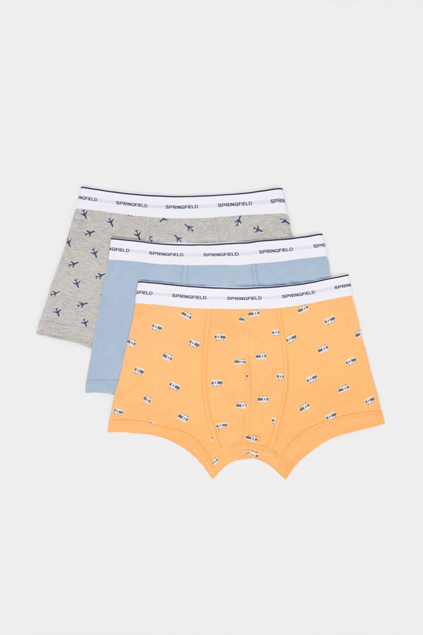 Springfield Pack 3 boxers estampados naranja