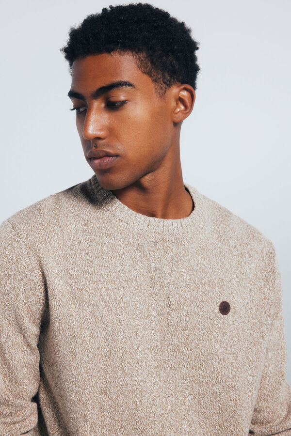 Springfield Jersey trenzado de fantasía liso beige