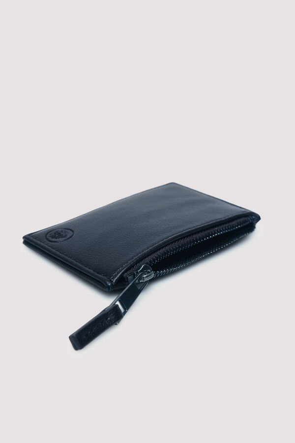 Springfield Monedero efecto piel negro café