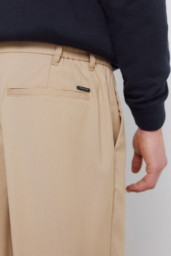 Springfield Pantal&oacute;n recto holgado beige