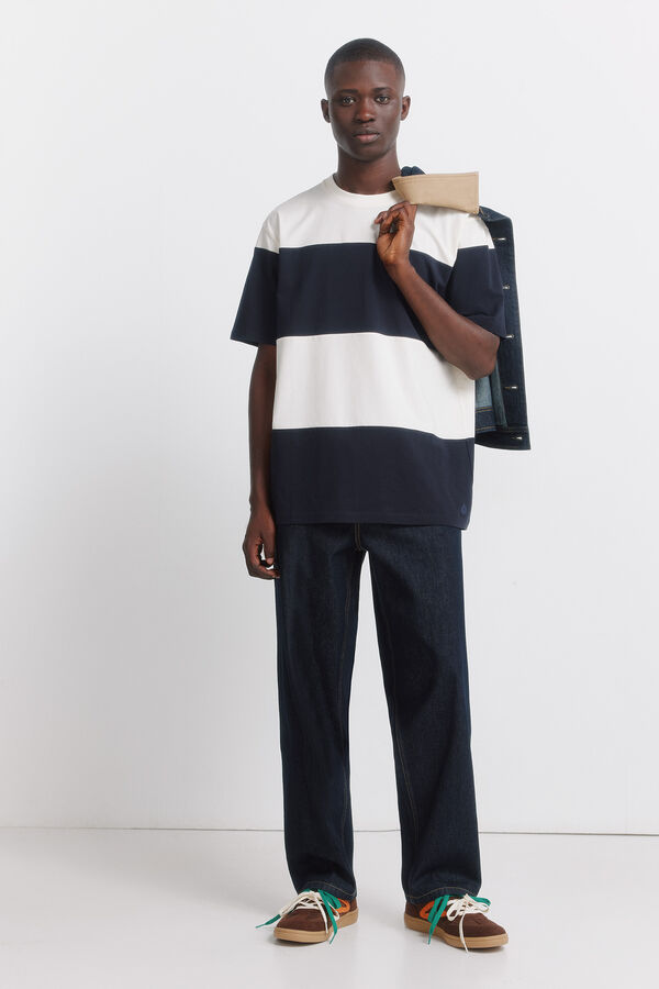 Springfield Playera de bloques de color blanco