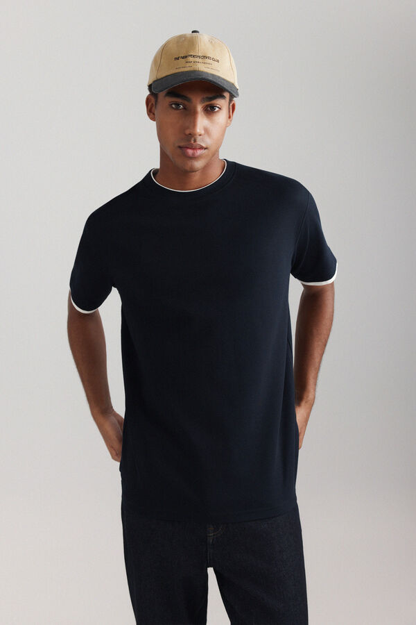 Springfield Playera doble interlock marino