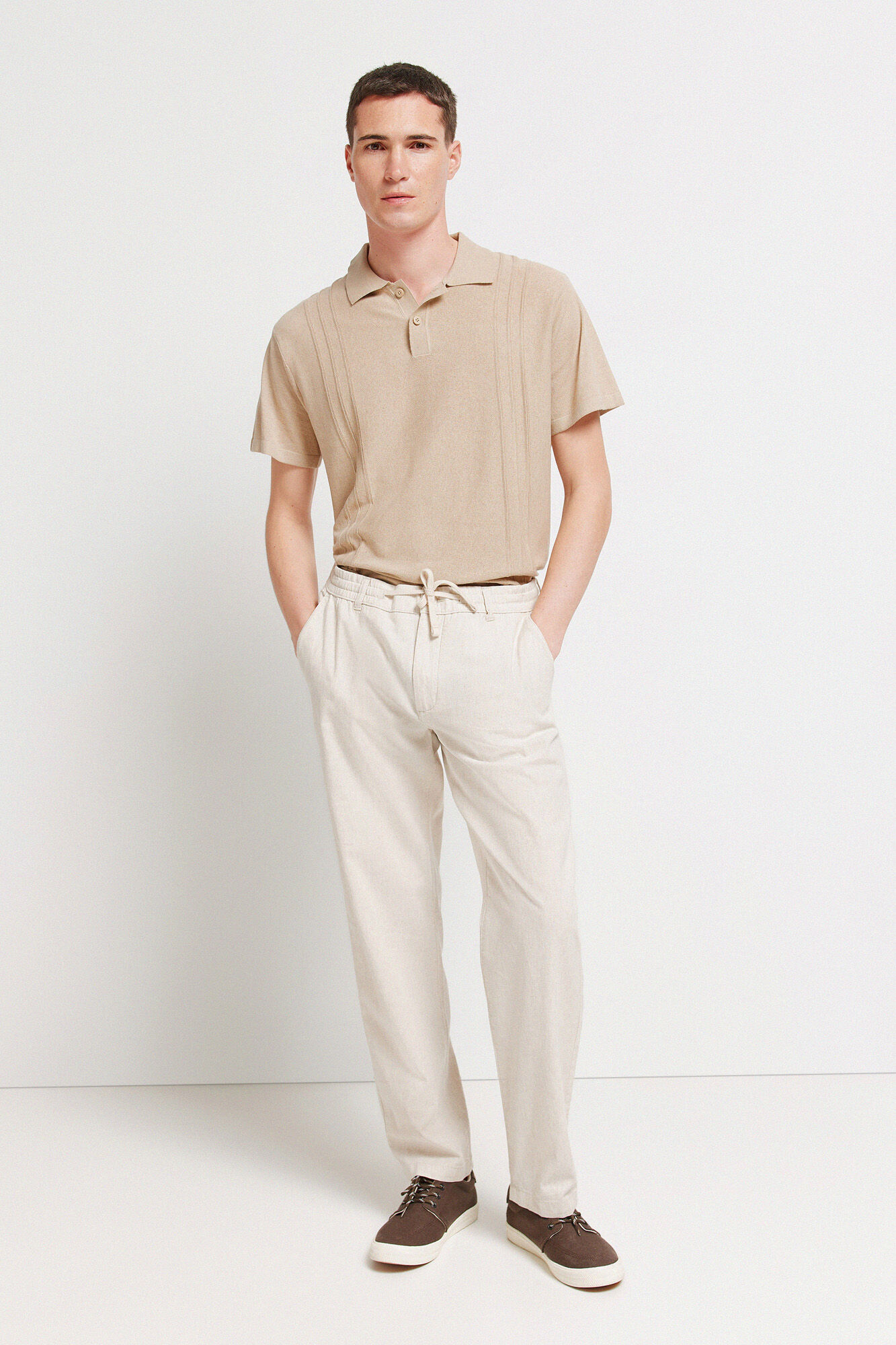 Springfield Pantal&oacute;n chino comfort fit de lino