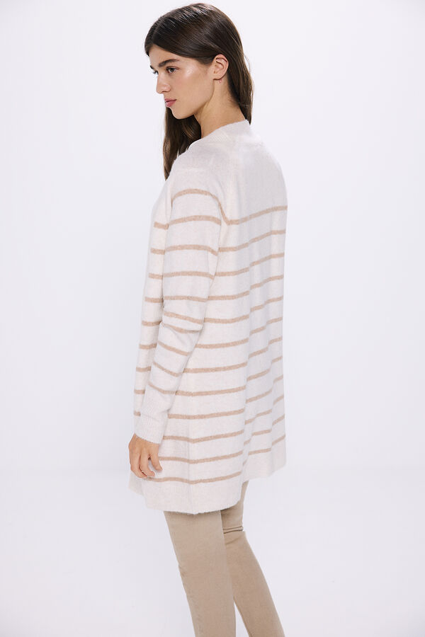 Springfield Cárdigan largo abierto café