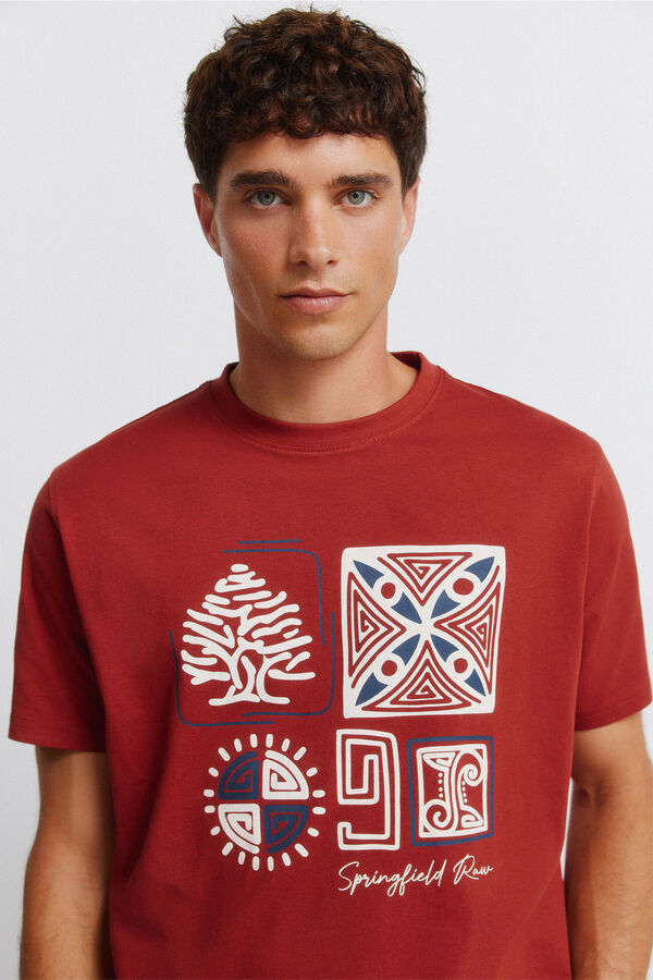 Springfield Playera logo Springfield &eacute;tnico rojo