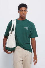 Springfield Playera con collage de Springfield verde