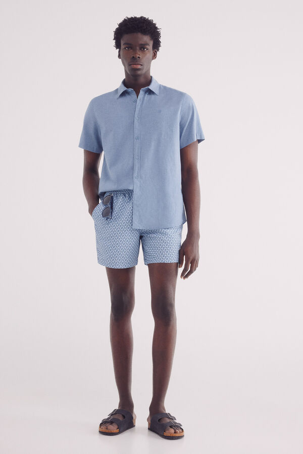 Springfield Bañador estampado azul indigo