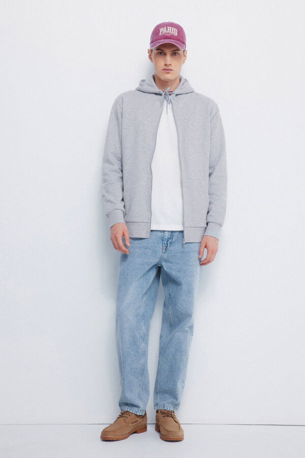 Springfield Capucha con cierre de sudadera gris