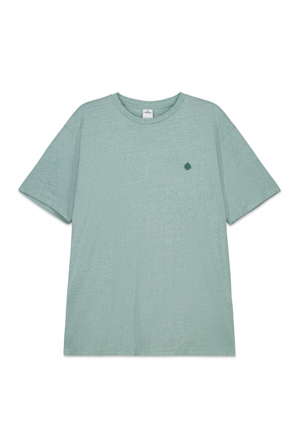 Springfield Playera b&aacute;sica de microraya verde