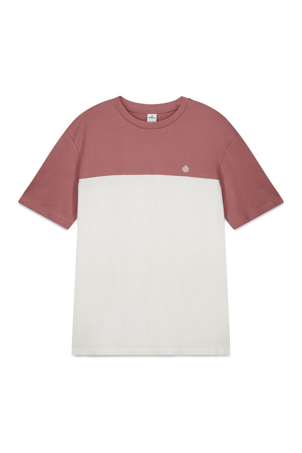 Springfield Playera bloque de color rosa