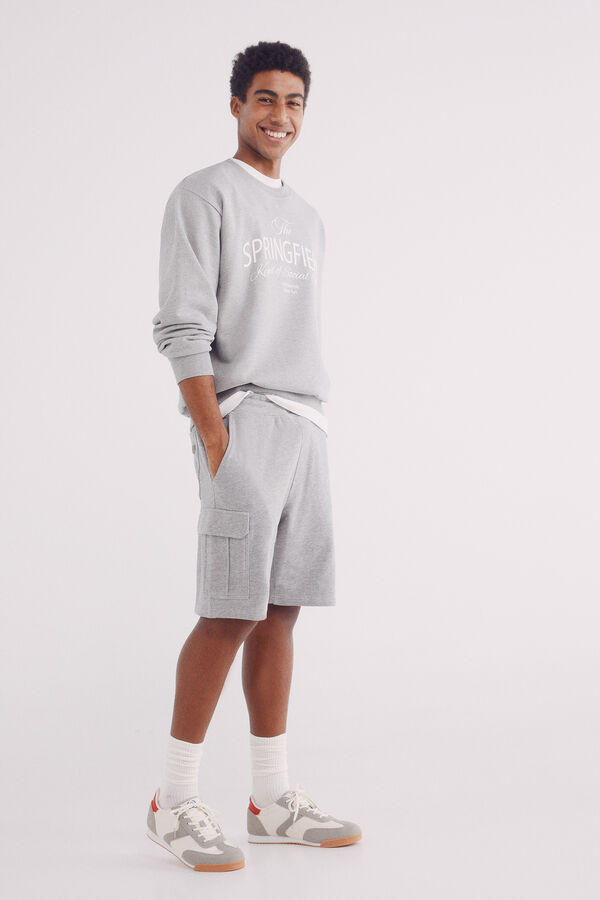 Springfield Bermudas texturizadas gris