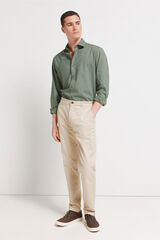 Springfield Pantal&oacute;n chino slim fit de color marfil