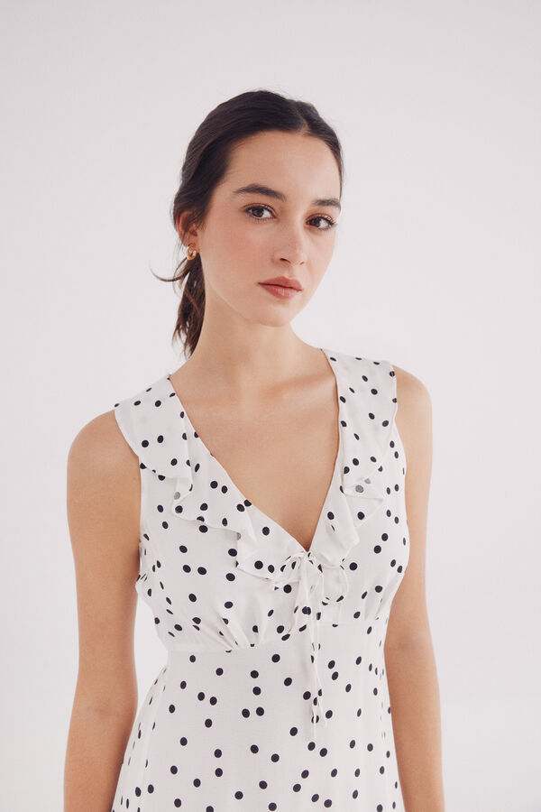 Springfield Vestido midi puntos estampado