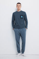 Springfield Pijama larga Cookie Monster azul