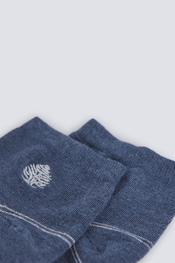 Springfield Calcet&iacute;n tobillero logo Springfield azulado