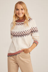 Springfield Suéter Jacquard Relieves café