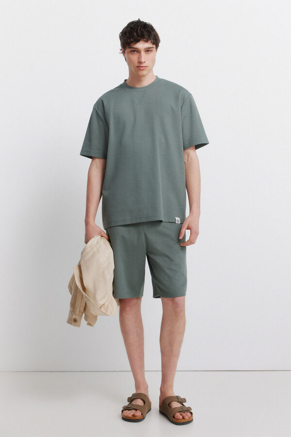 Springfield Bermudas de tela waffle caza oscuro