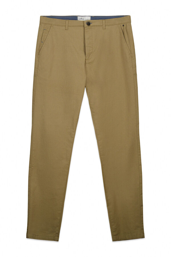 Springfield Pantal&oacute;n microestampado slim fit beige