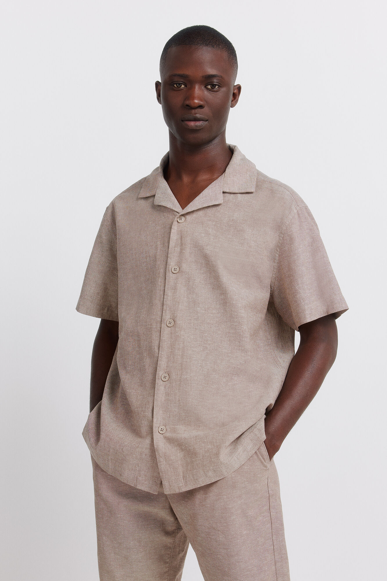 Springfield Camisa manga corta de lino