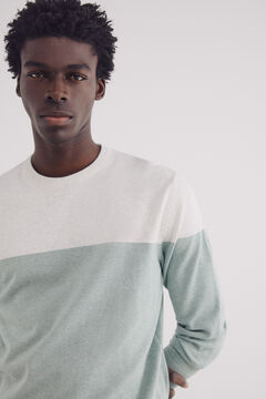 Springfield Suéter básico color block verde
