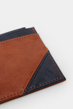 Springfield Cartera básica efecto piel bicolor azul