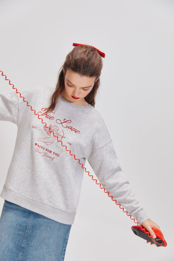 Springfield Sudadera "True love" gris