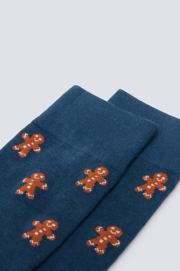 Springfield Calcetín de galleta calcetín azul indigo